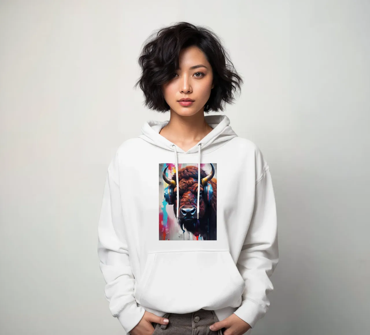 Bisonte in cuffia felpa con cappuccio da MakArena