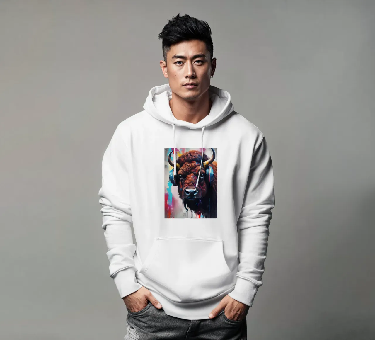 Bisonte in cuffia felpa con cappuccio da MakArena