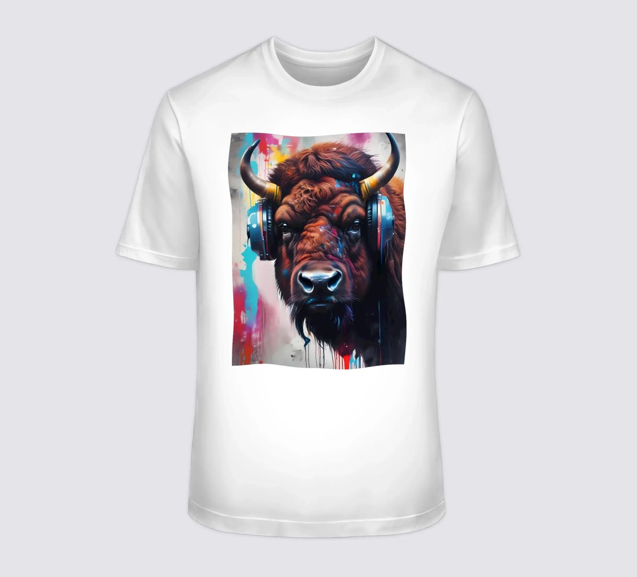 Bisonte in cuffia t-shirt da MakArena
