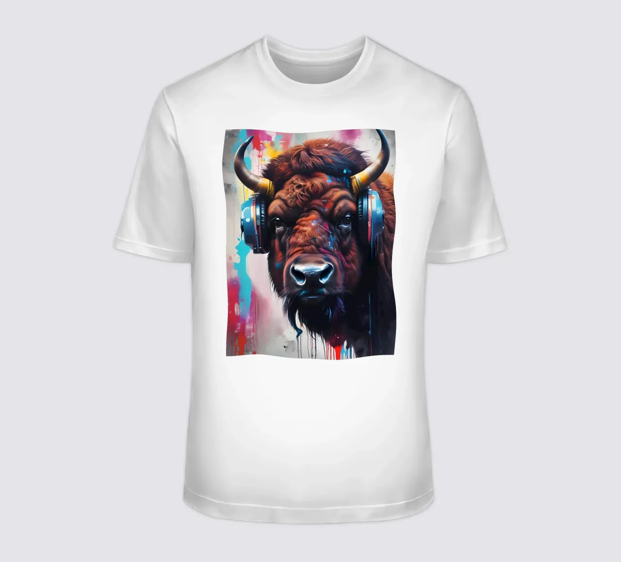 Bisonte in cuffia t-shirt da MakArena