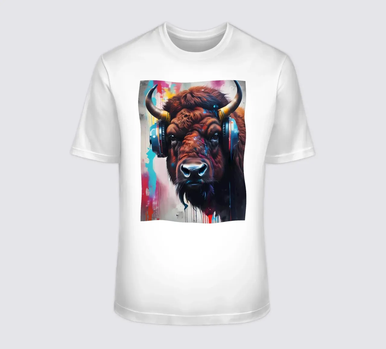 Bisonte in cuffia t-shirt da MakArena