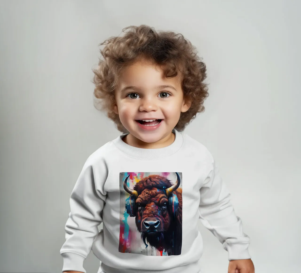 Bison dans le casque sweat pour bébé de MakArena