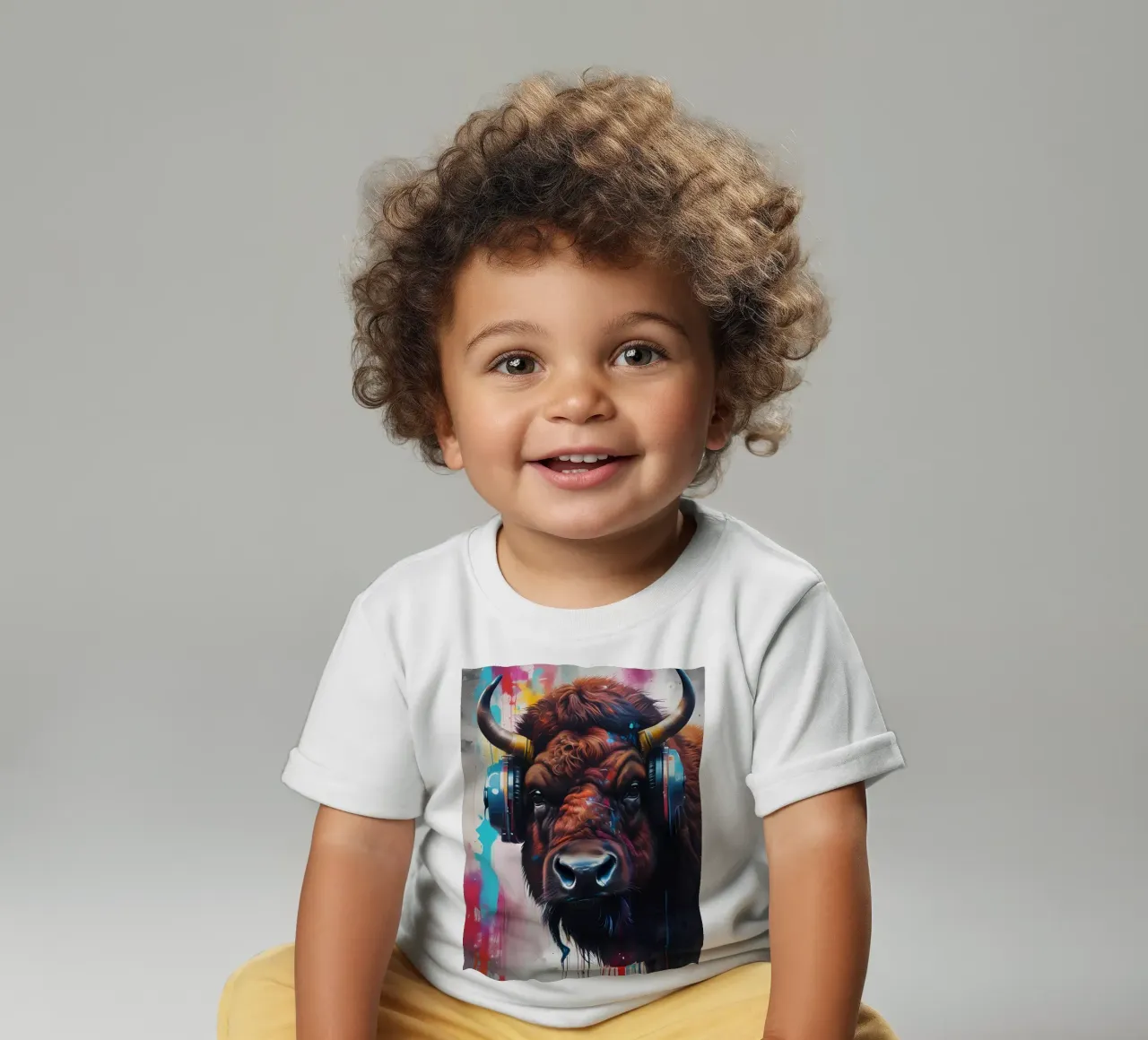 Bisontes con auriculares camiseta de bebé de MakArena