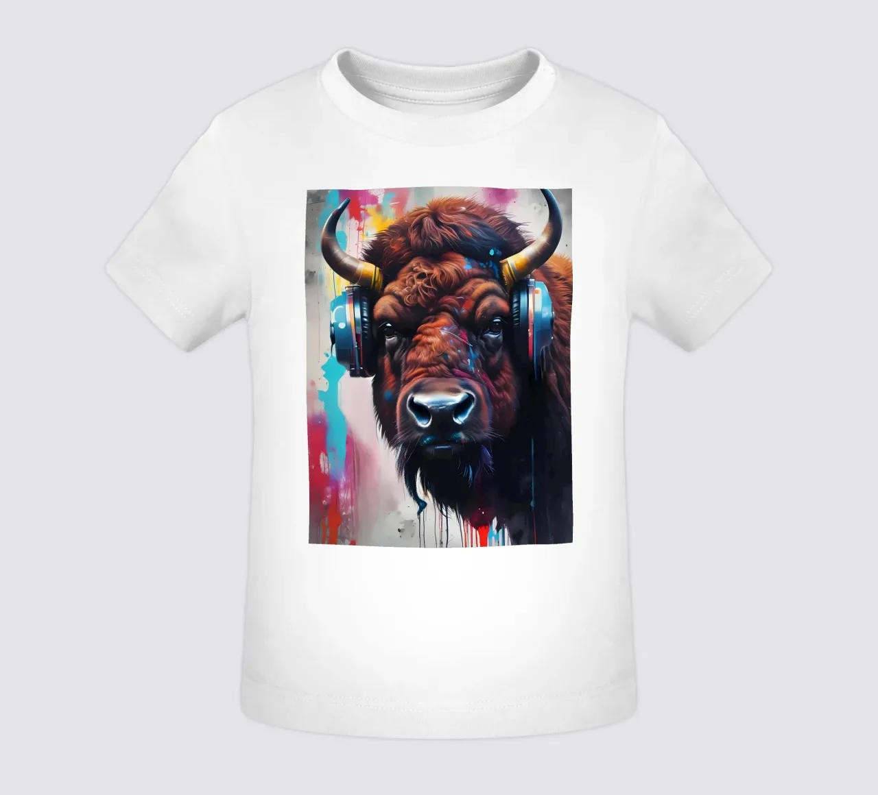 Bisontes con auriculares camiseta de bebé de MakArena