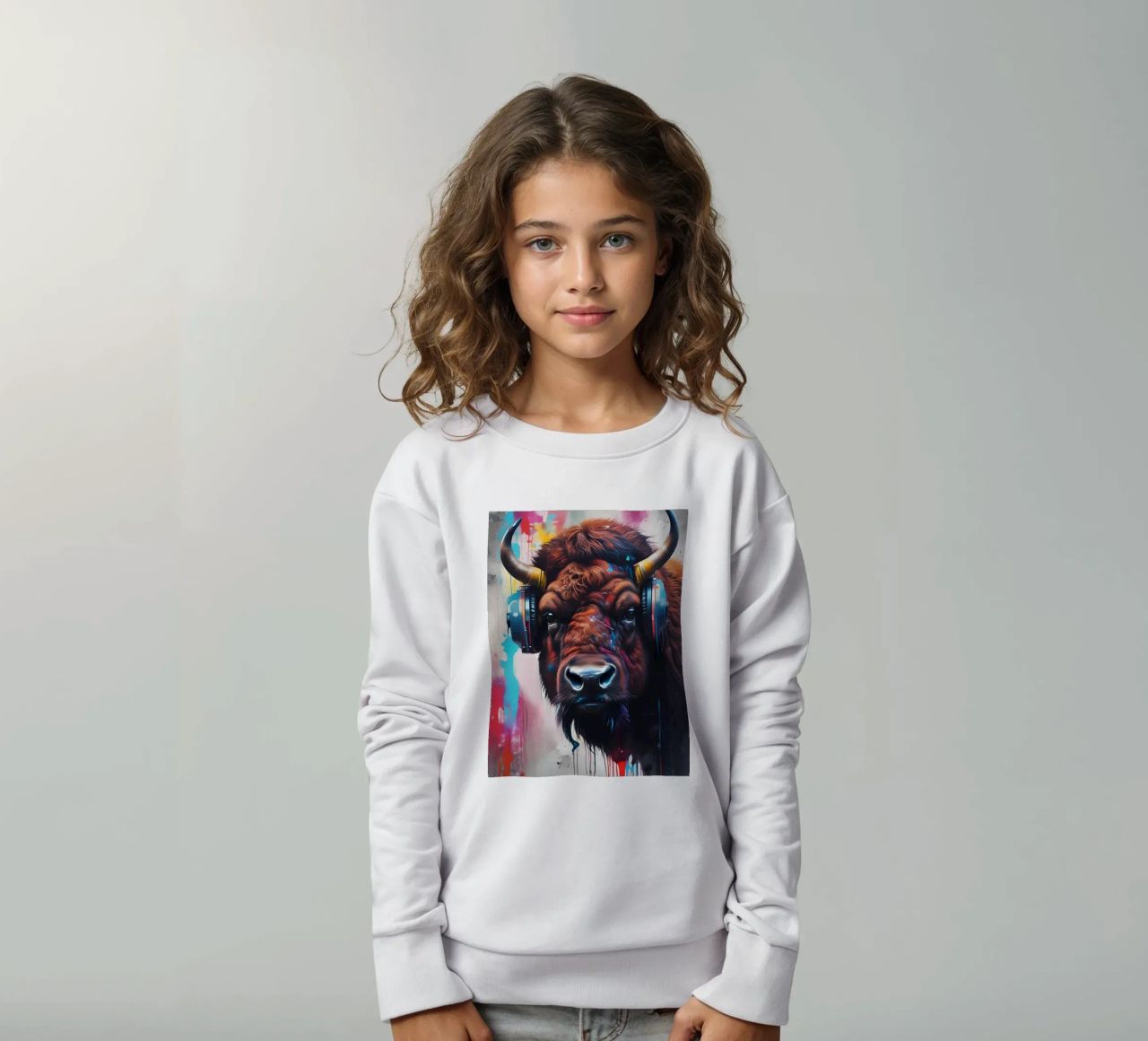Bisonte in cuffia felpa bambino da MakArena