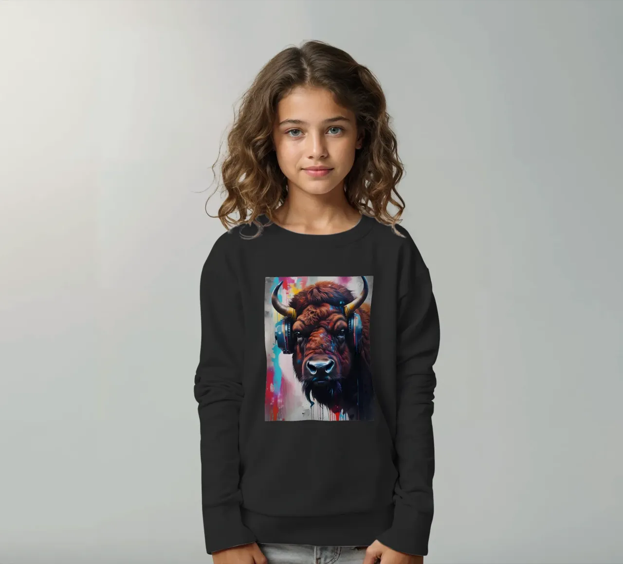 Bisonte in cuffia felpa bambino da MakArena