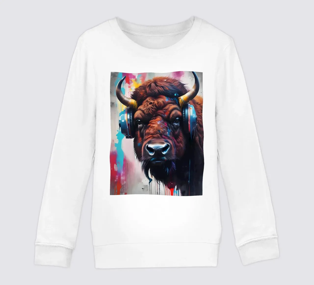 Bisontes con auriculares sudadera para niño de MakArena