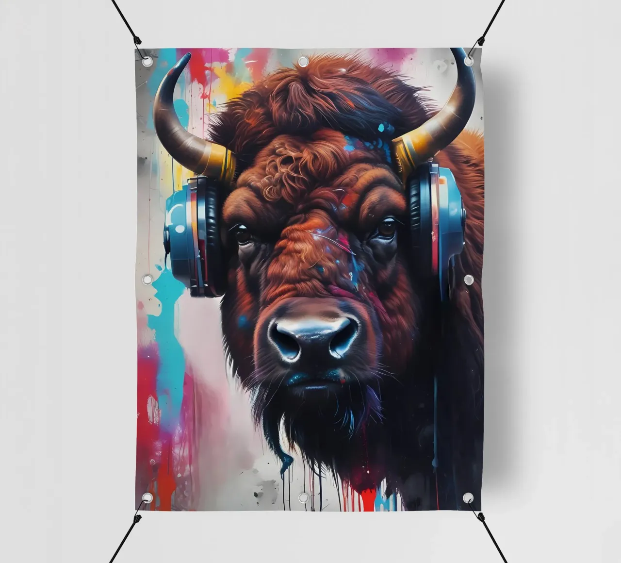 Bisonte in cuffia telo in pvc da MakArena