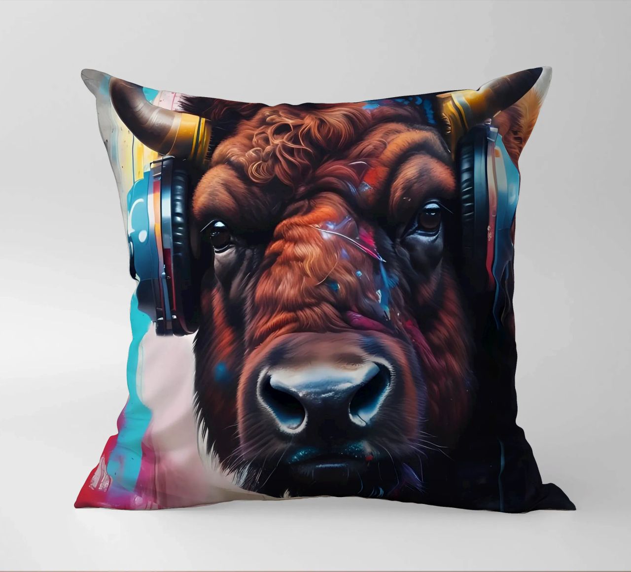Bisonte in cuffia cuscino da MakArena