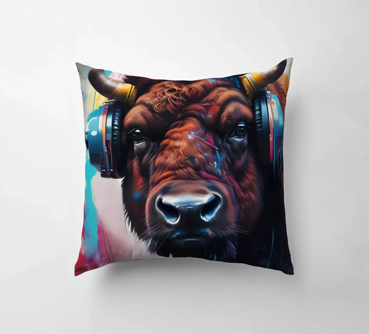 Bisonte in cuffia cuscino da MakArena