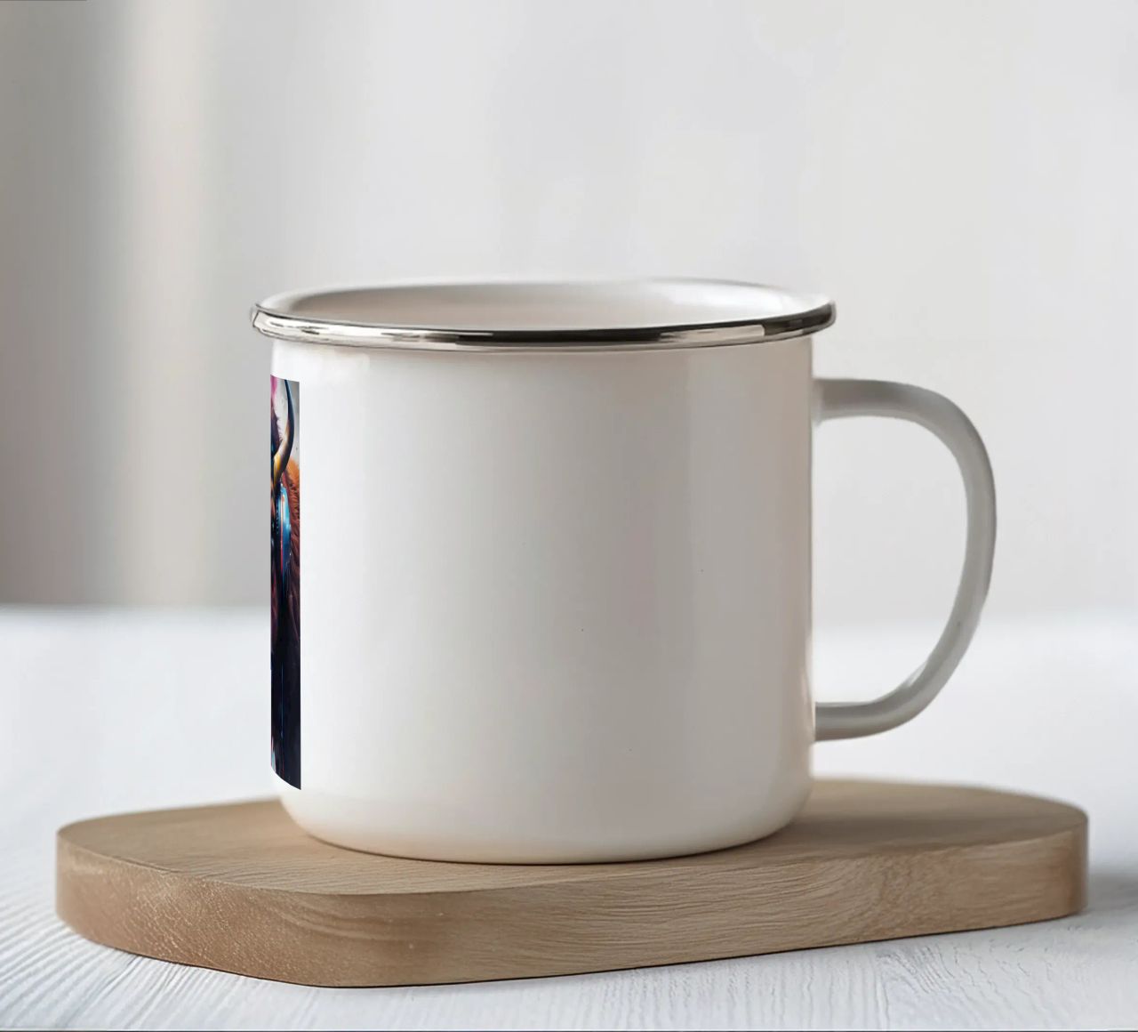 Bisonte in cuffia tazza in smalto da MakArena