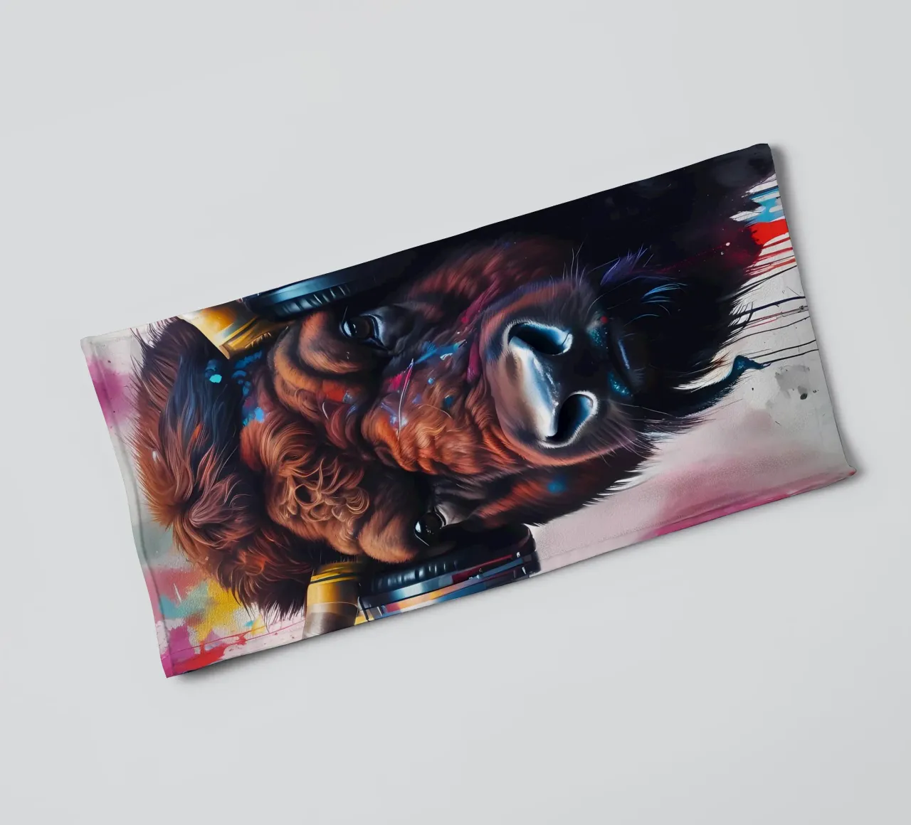 Bisonte in cuffia asciugamano da bagno da MakArena