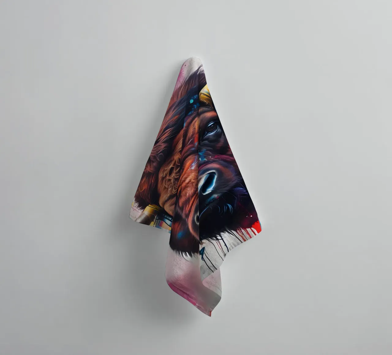 Bisonte in cuffia asciugamano da bagno da MakArena