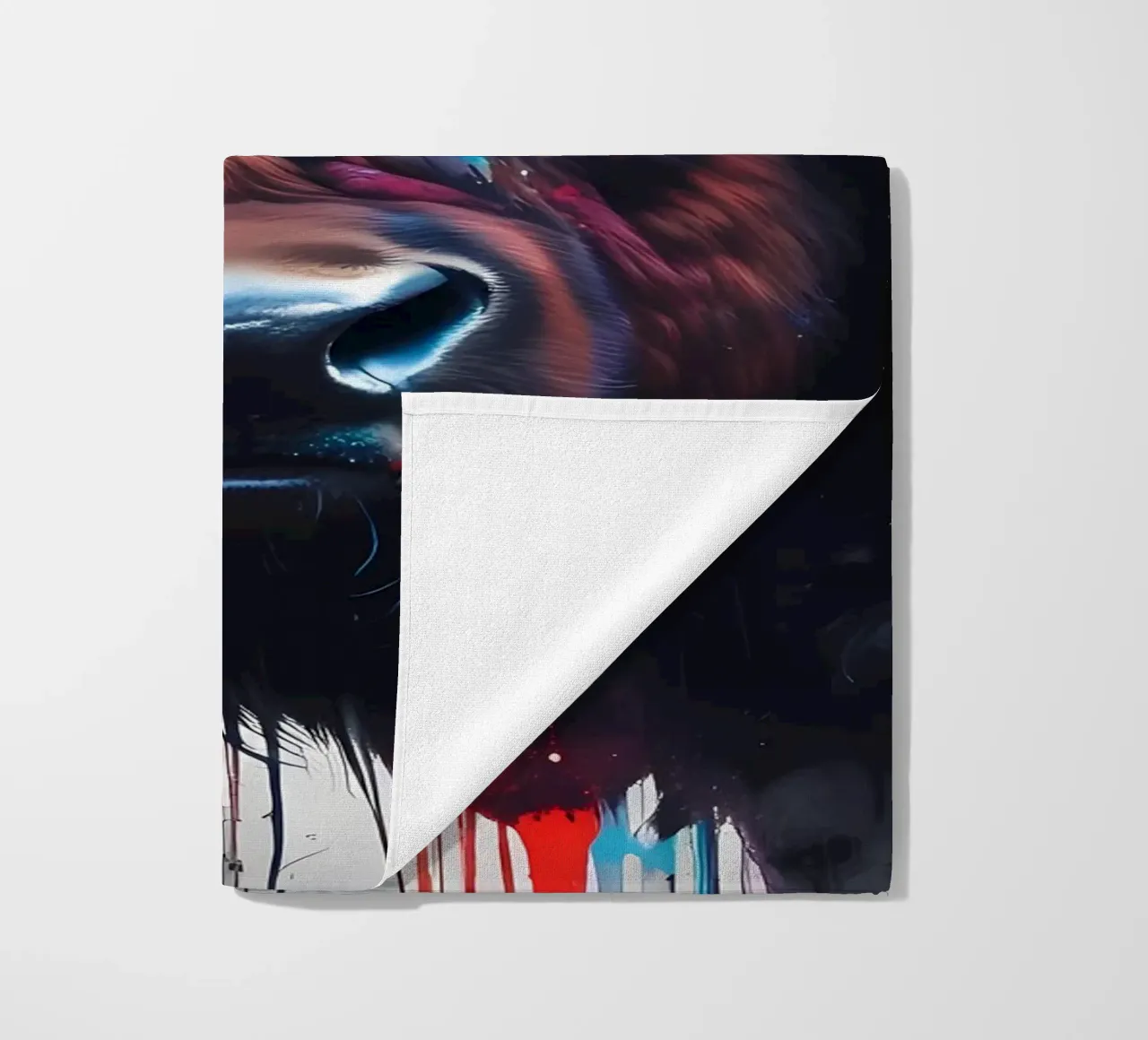 Bisonte in cuffia telo mare da MakArena