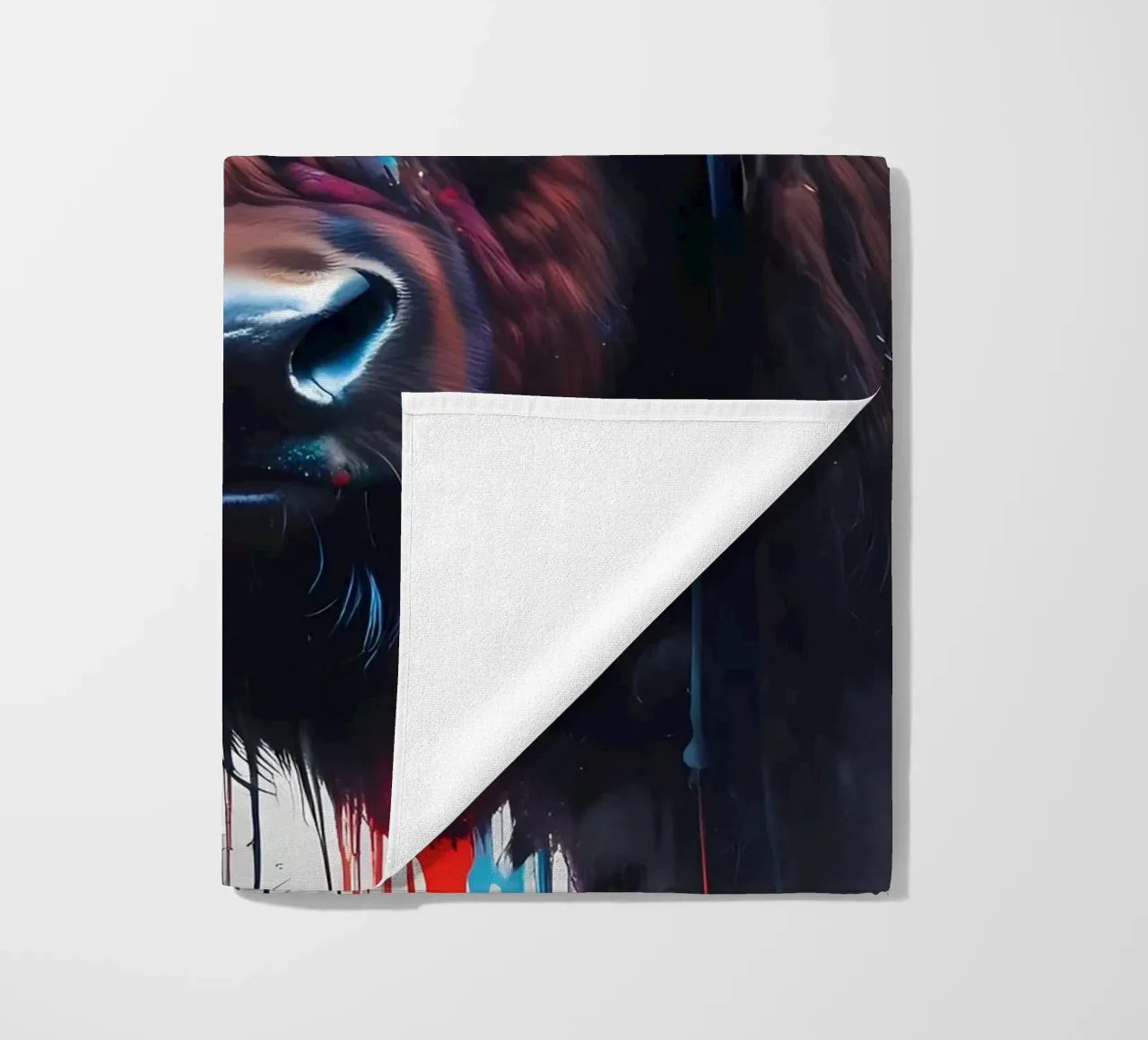 Bisonte in cuffia telo mare da MakArena