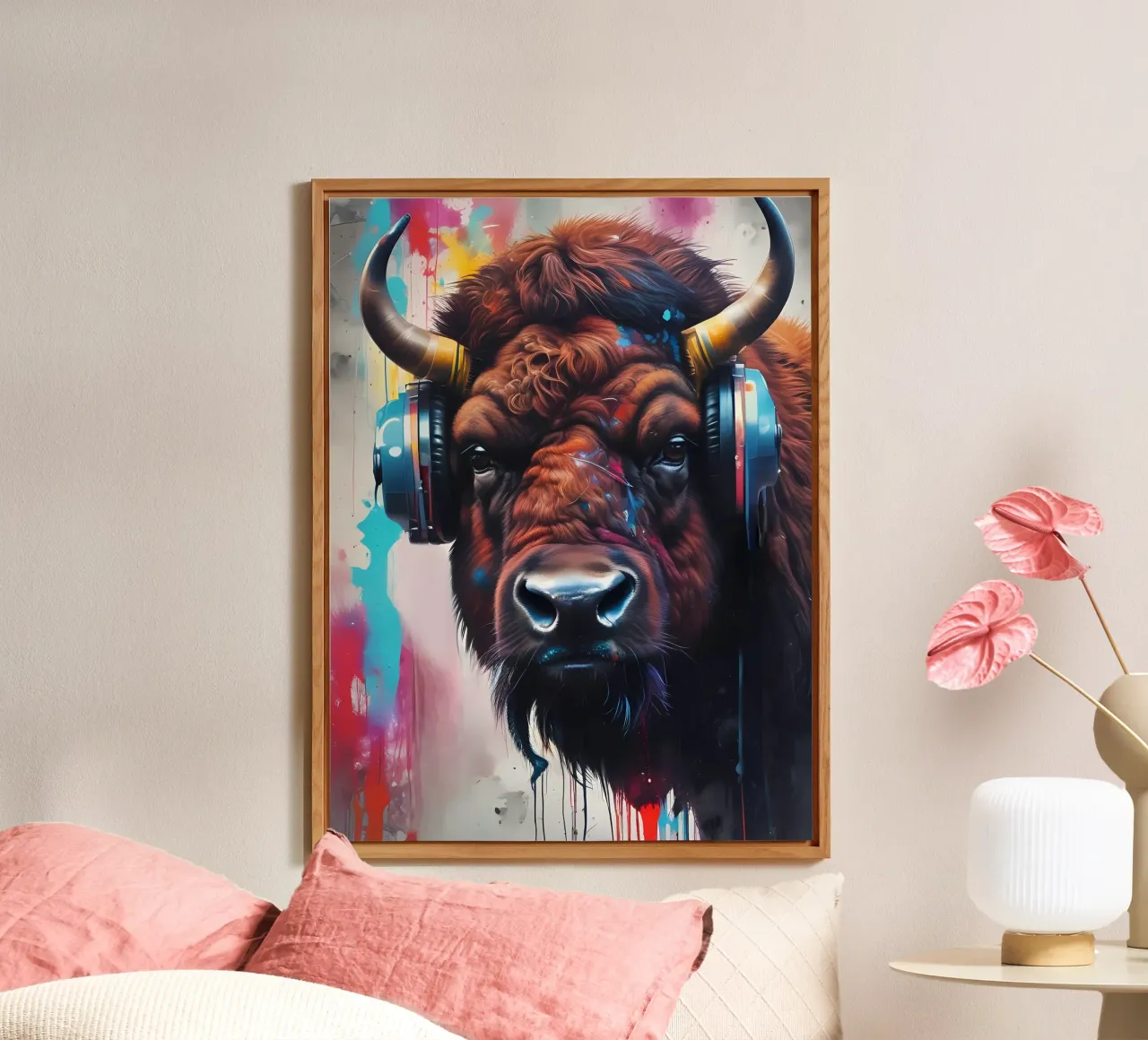 Bisonte in cuffia alluminio dibond da MakArena
