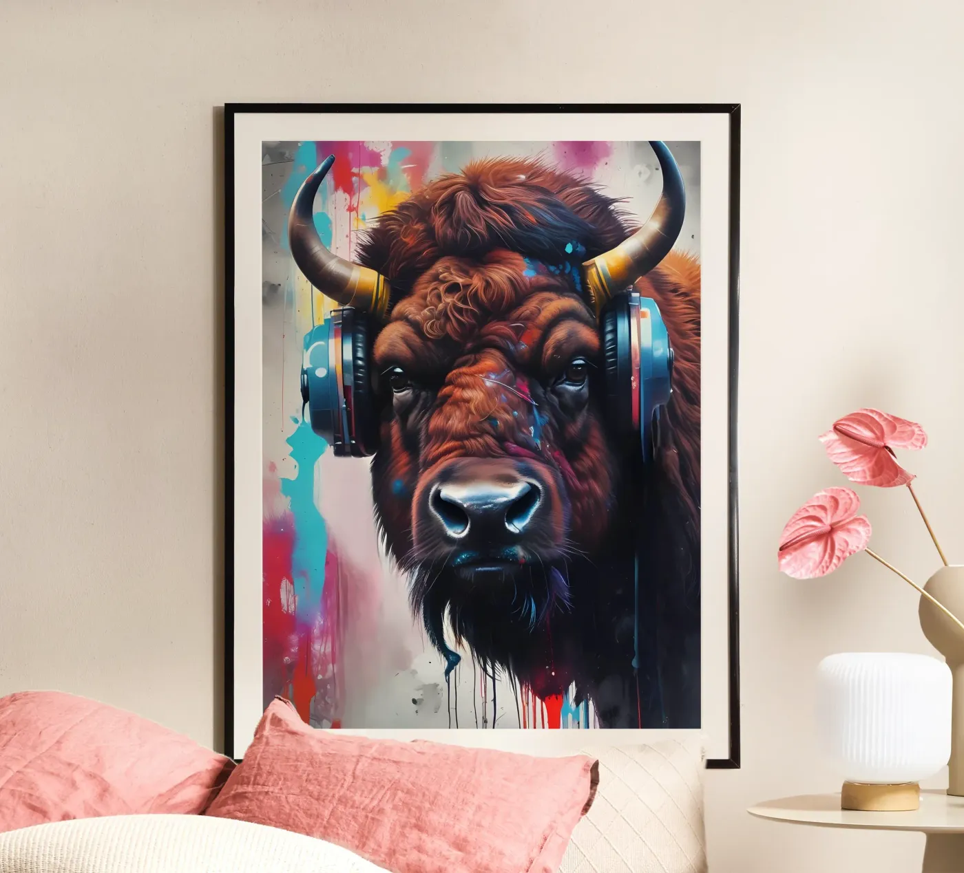 Bisonte in cuffia poster da MakArena