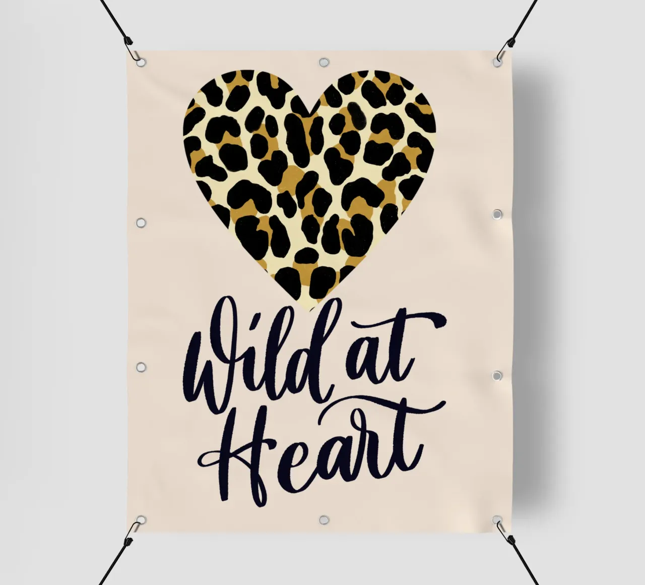 Cuore selvaggio. Detto con il cuore leopardato telo in pvc da CalliLetters