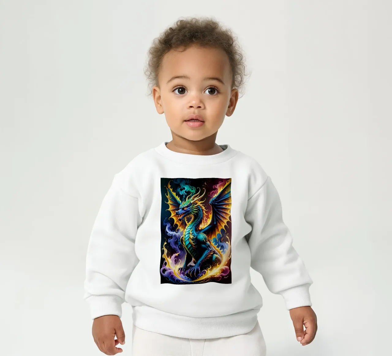 Dragon neon baby sweatshirt by MakArena