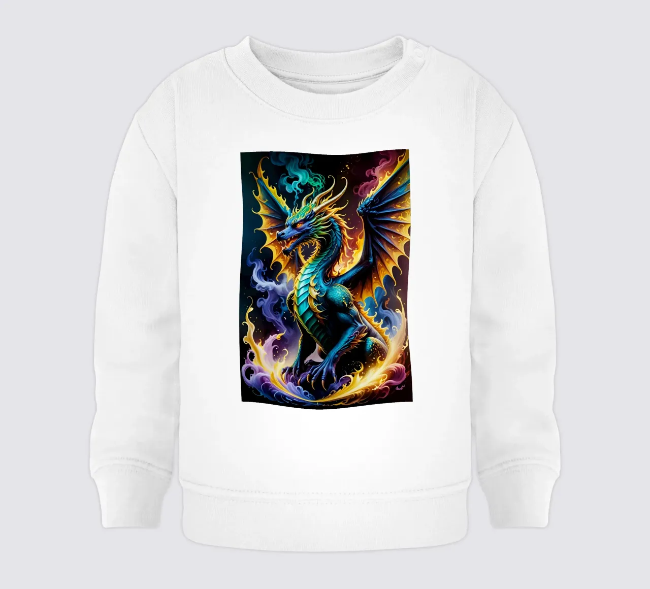 Dragon neon baby sweatshirt by MakArena