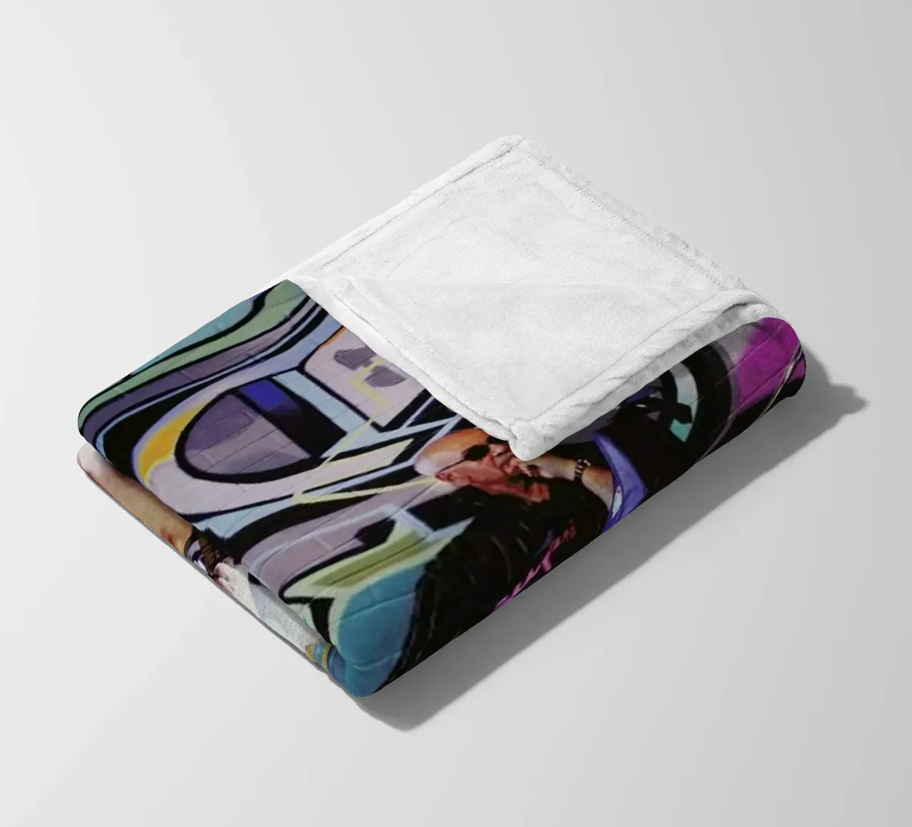 Adelaide Central Market fleece blanket by Emma Zoe Brew