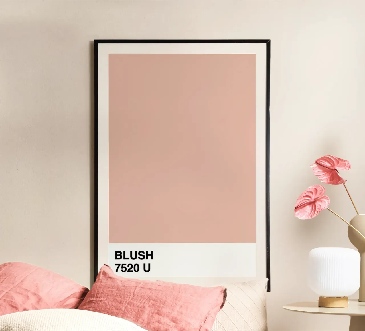 Blush poster con telaio in alluminio da Honeymoon Hotel