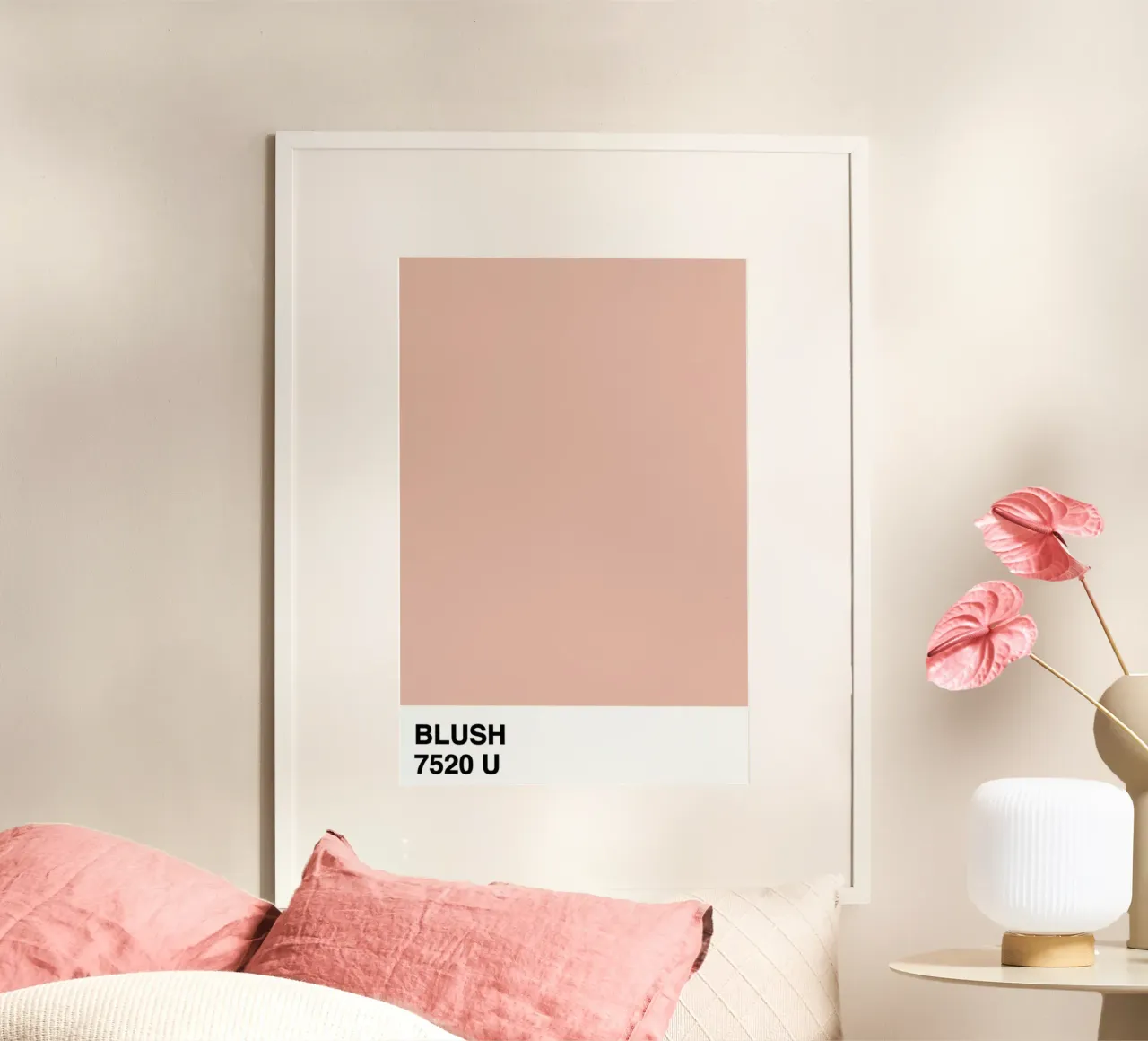 Blush poster con telaio in alluminio da Honeymoon Hotel