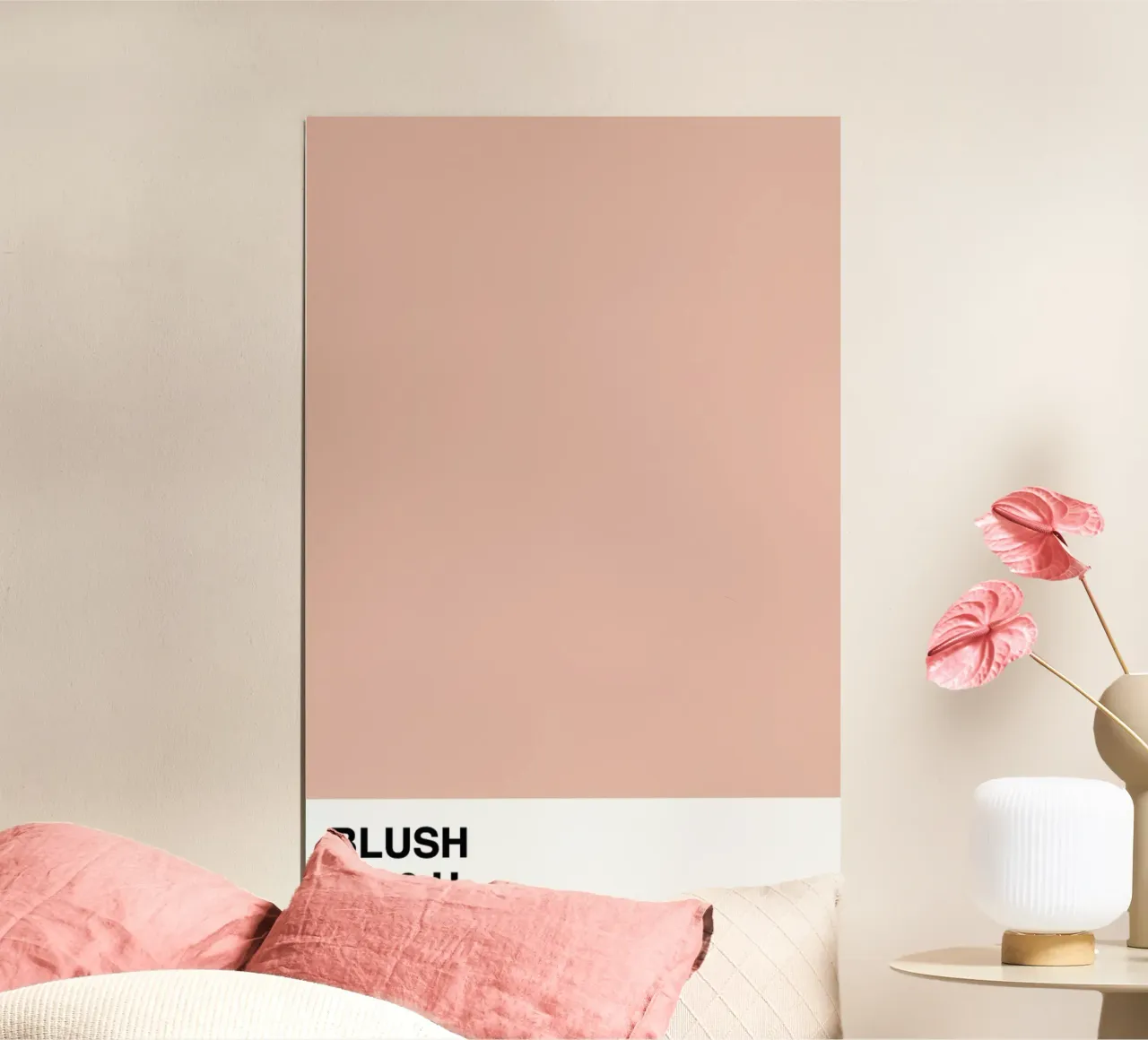 Blush poster con telaio in alluminio da Honeymoon Hotel