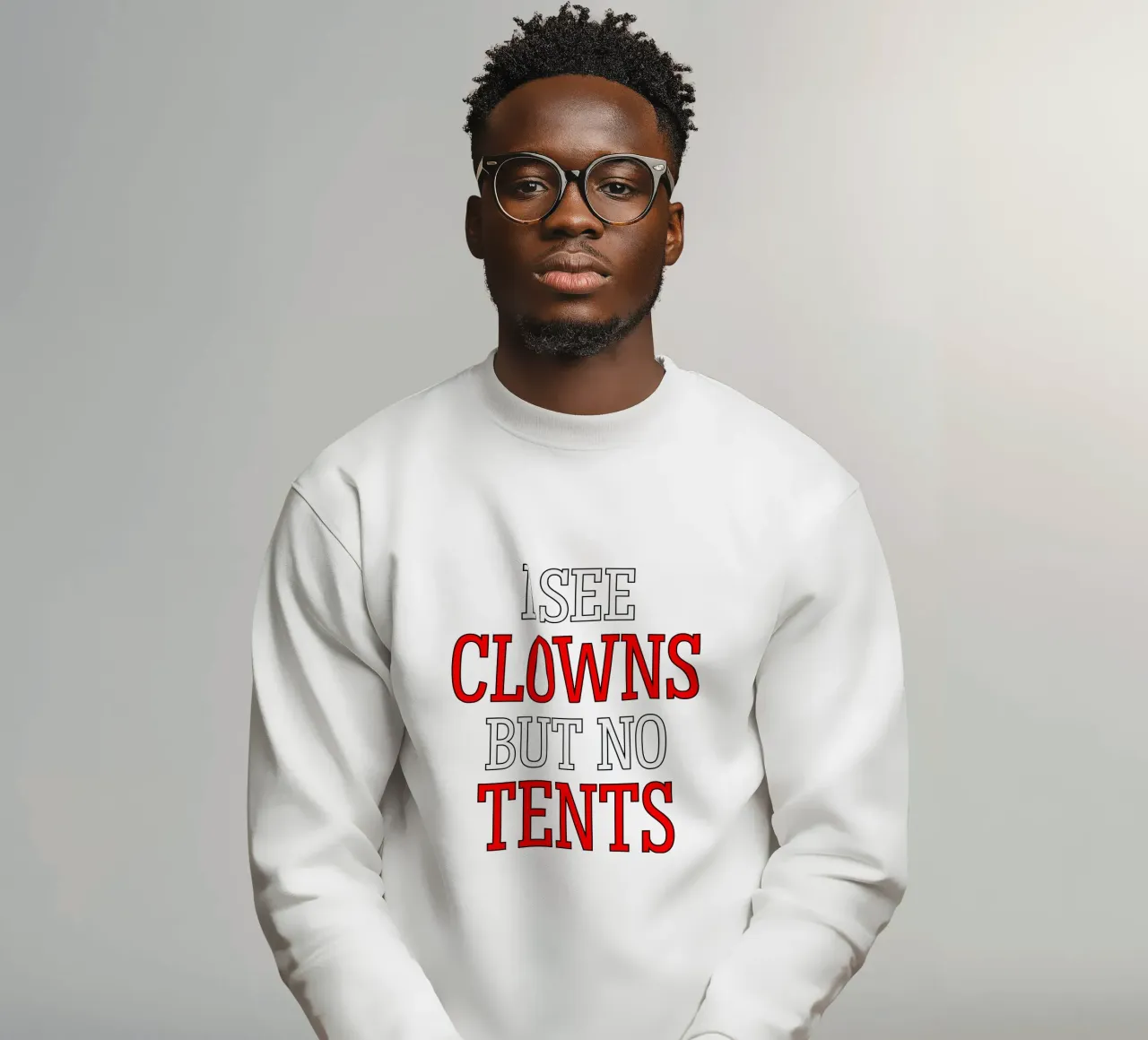 I See Clowns Divertente Sarcastico Brontolone Text Design felpa da sillyindustries
