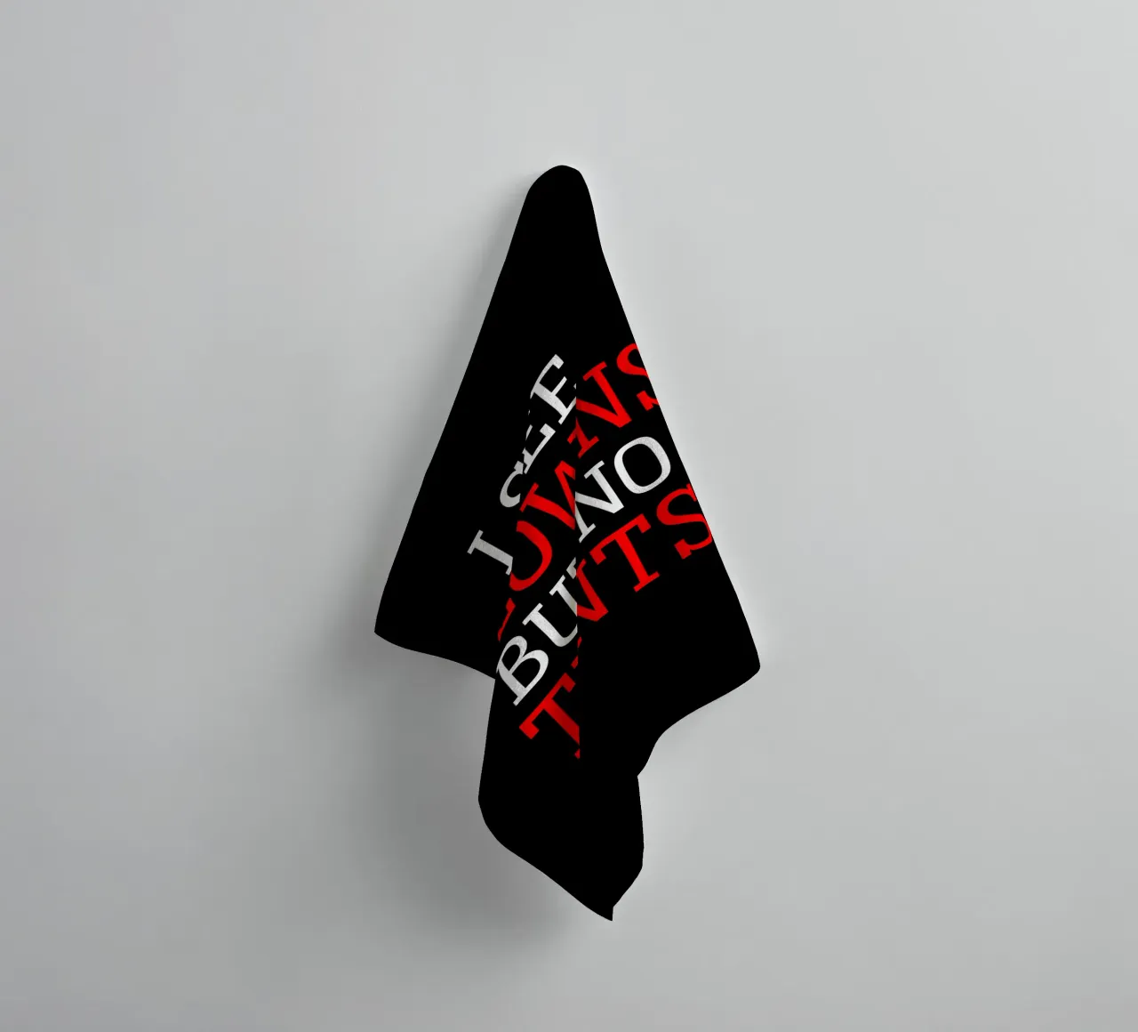 I See Clowns Funny Sarcastic Grumpy Text Design towel by sillyindustries