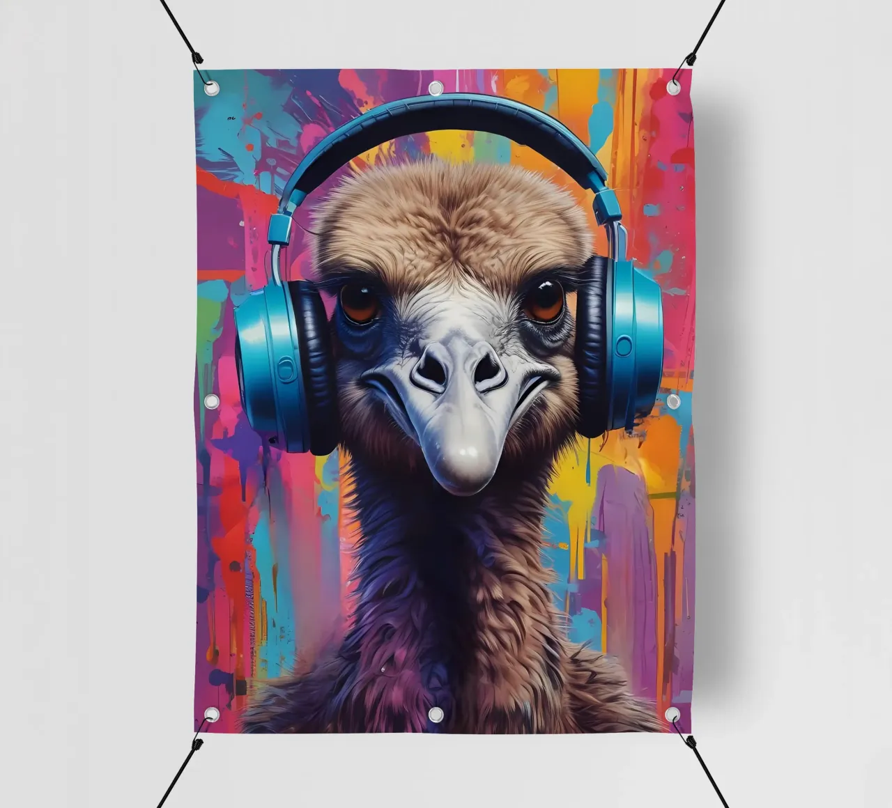 Struzzo in cuffia telo in pvc da MakArena