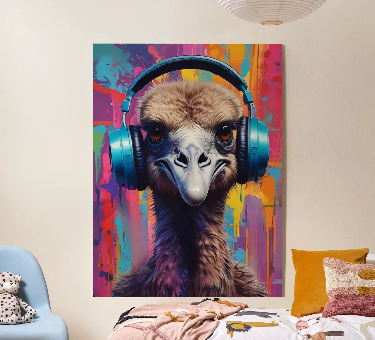 Struzzo in cuffia plexiglass da MakArena