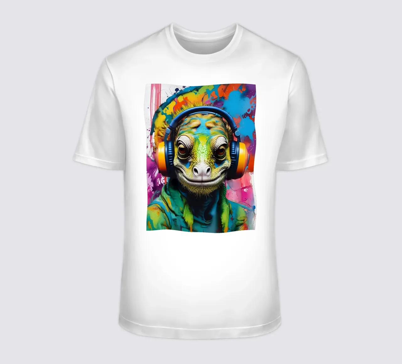 Camaleonte in cuffia t-shirt da MakArena