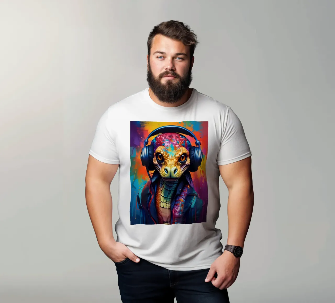 Serpente Cobra in cuffia t-shirt da MakArena