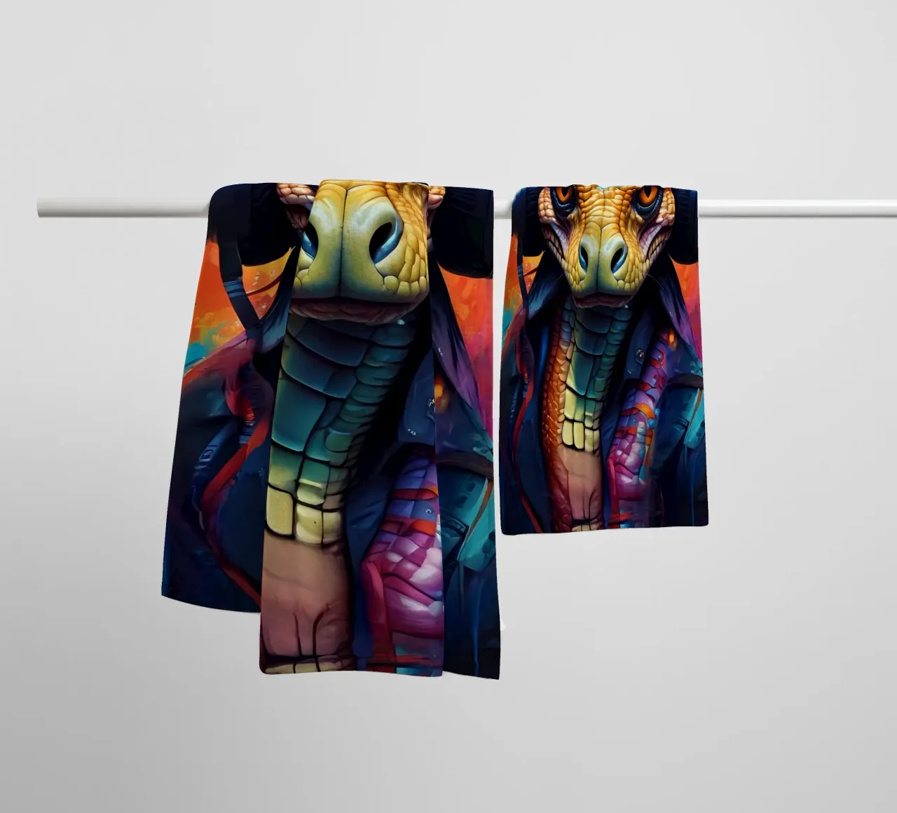 Serpente Cobra in cuffia asciugamano da bagno da MakArena