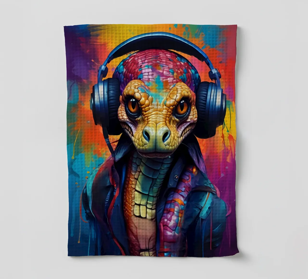 Serpente Cobra in cuffia canovaccio da cucina da MakArena