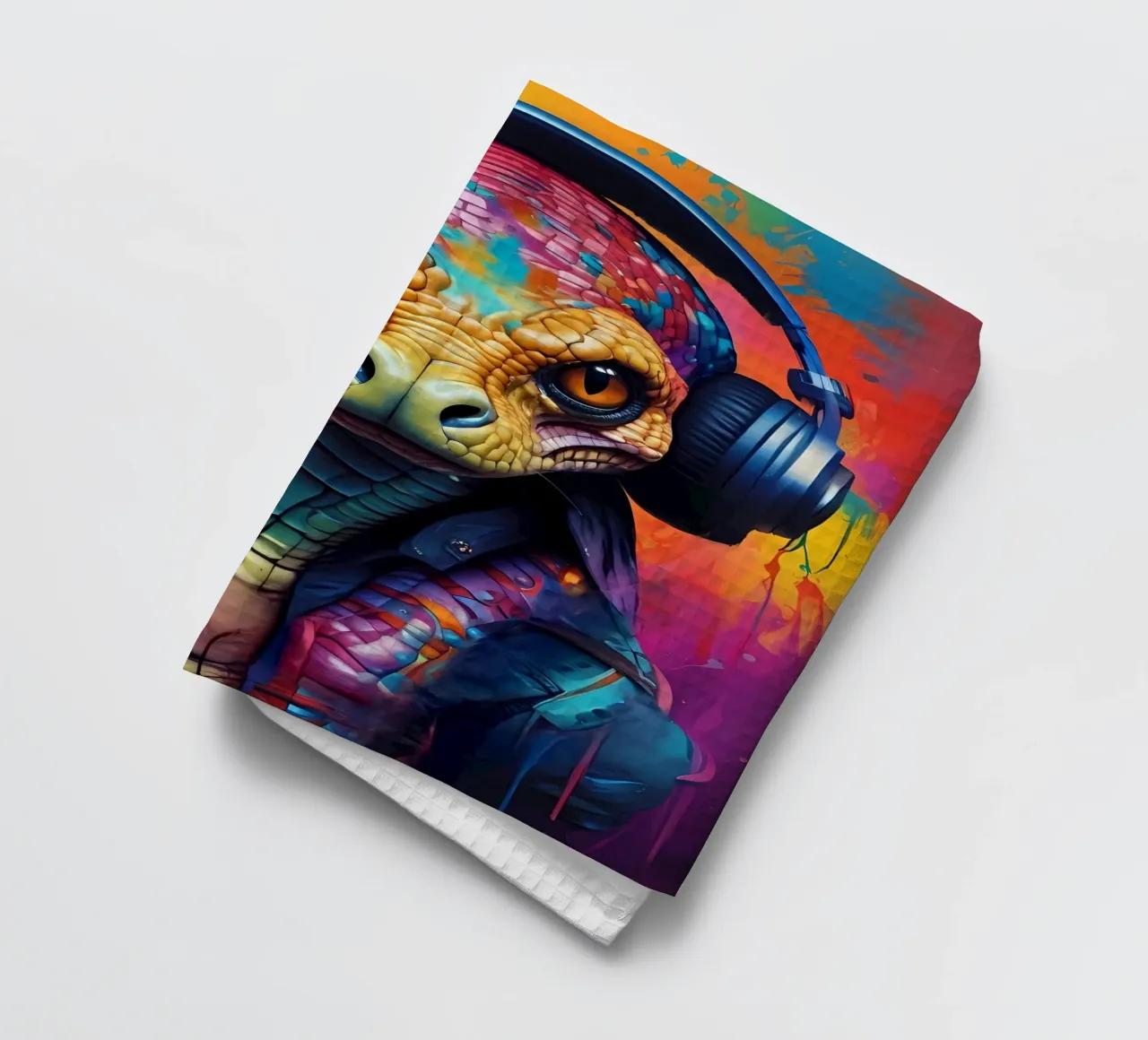 Serpente Cobra in cuffia canovaccio da cucina da MakArena