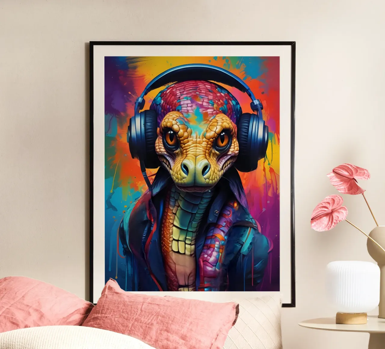 Serpente Cobra in cuffia carta hahnemühle da MakArena