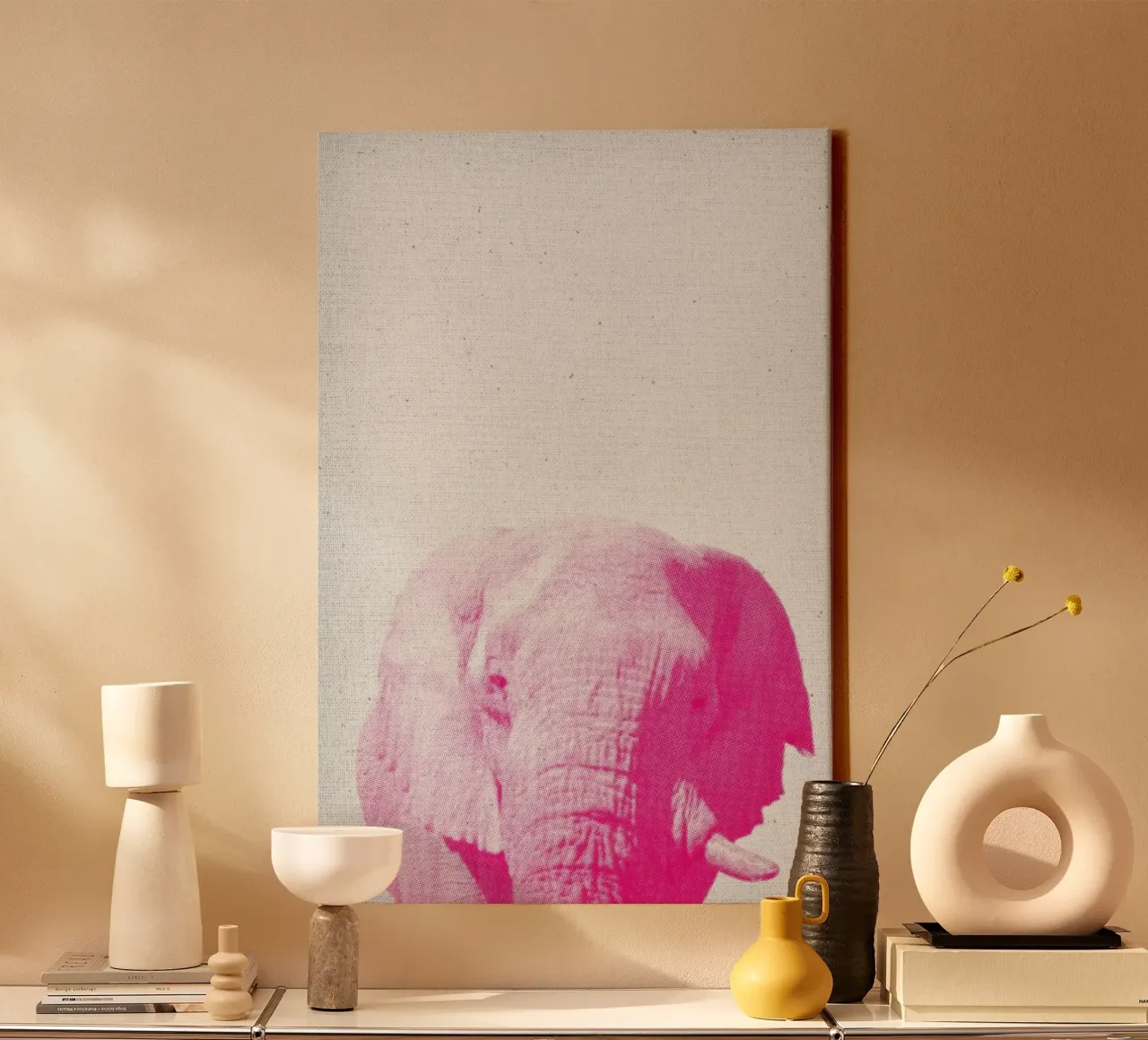 Elephant 02 tela con Cornice a cassetta da Froilein Juno