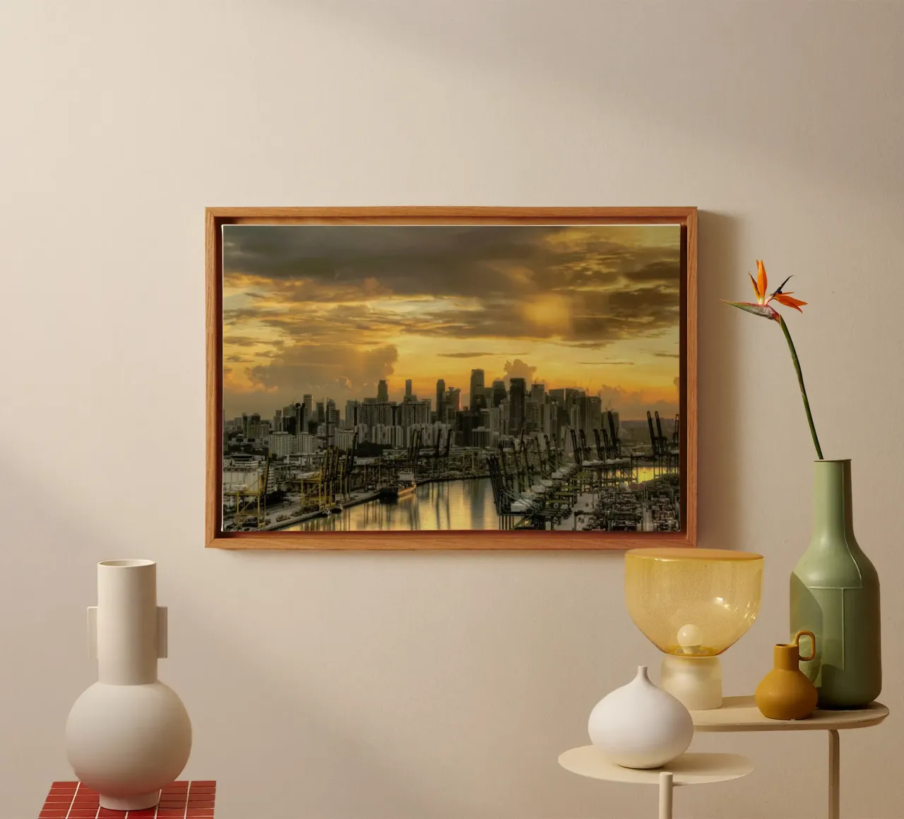 Singapore No. 2 tela con Cornice a cassetta da Michael Belhadi
