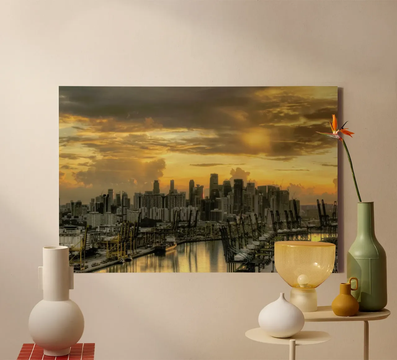 Singapore No. 2 tela con Cornice a cassetta da Michael Belhadi