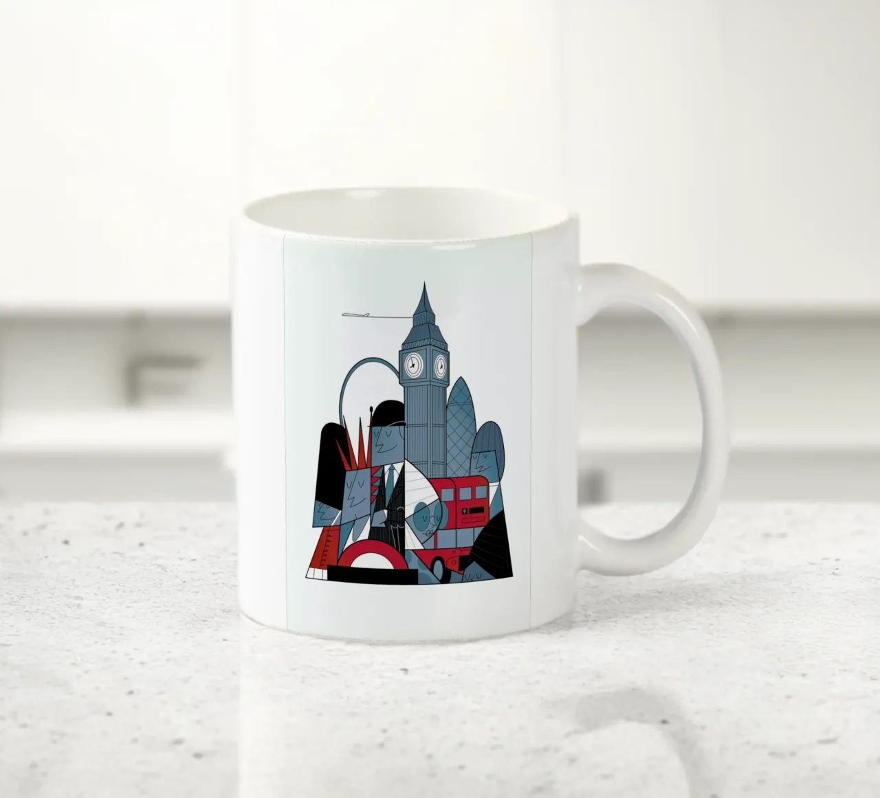 London tazza in ceramica da Ale Giorgini
