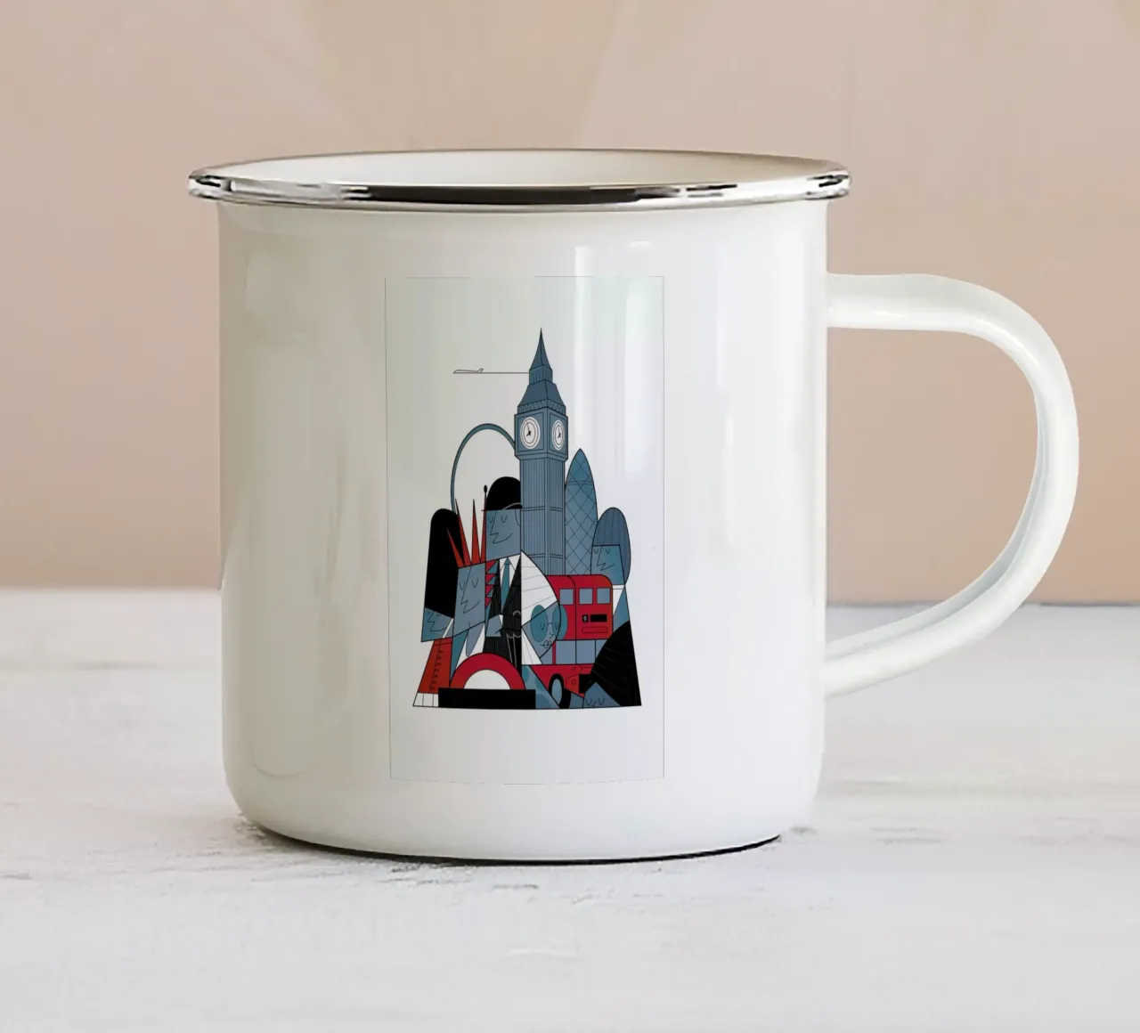 London tazza in smalto da Ale Giorgini