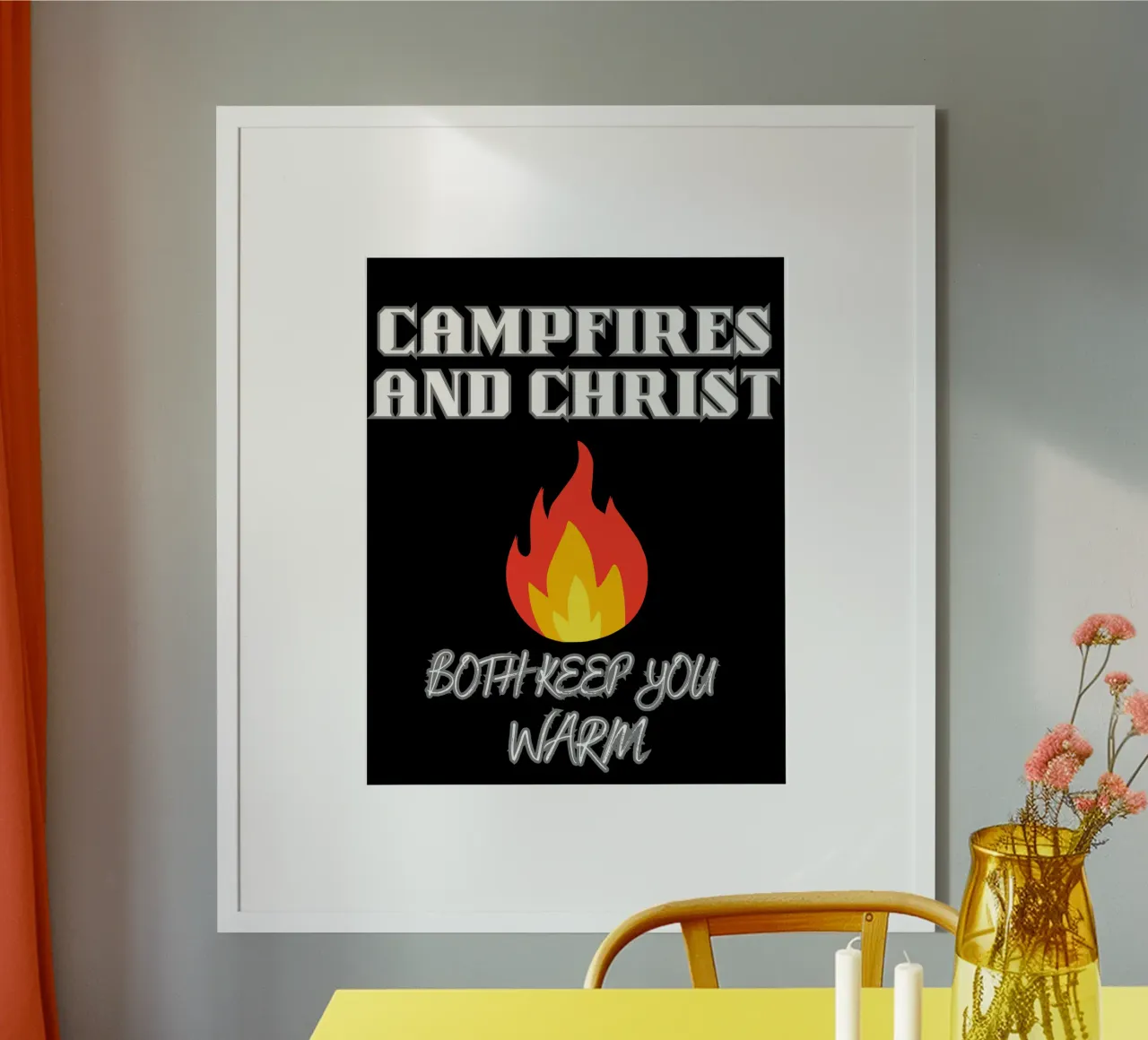 I falò e Cristo vi riscaldano entrambi nei progetti di fede. carta hahnemühle da Lionandlamb