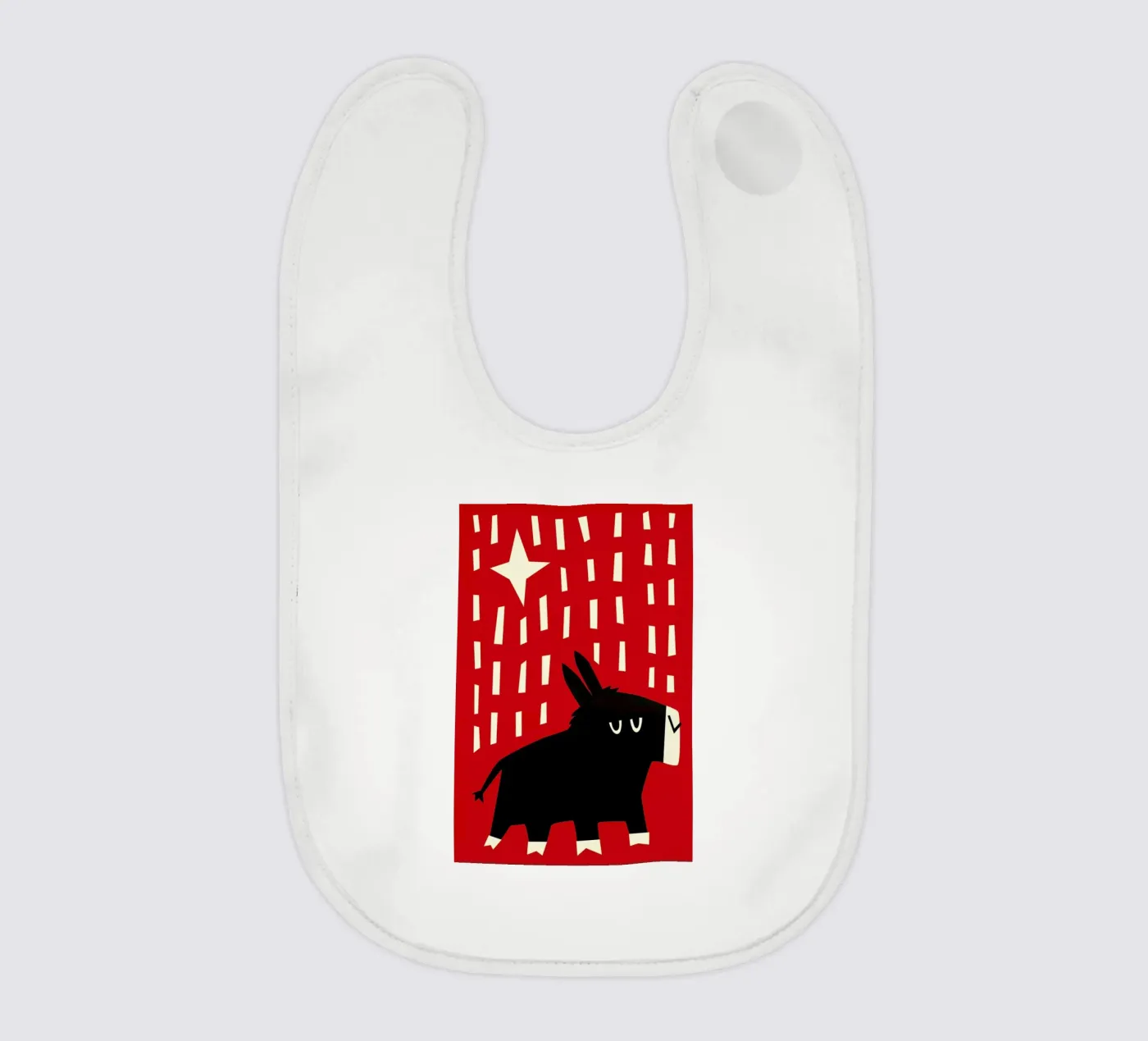 Donkey baby bib by Fox & Velvet