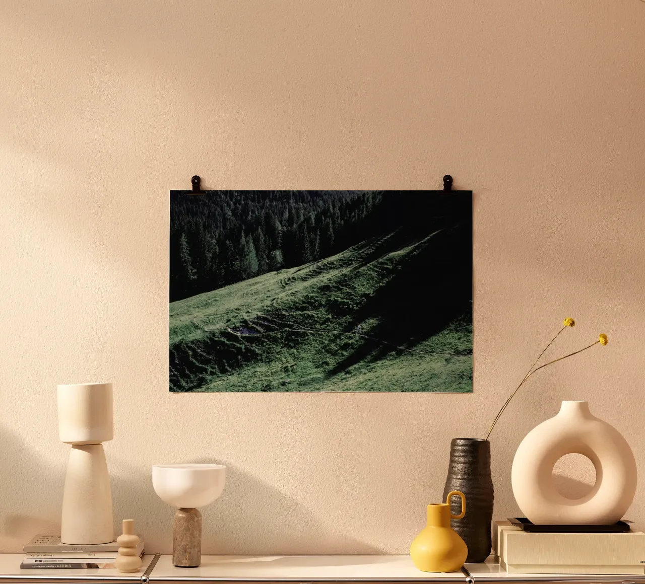 Jours Verts poster con telaio in plastica da Picture On The Fridge