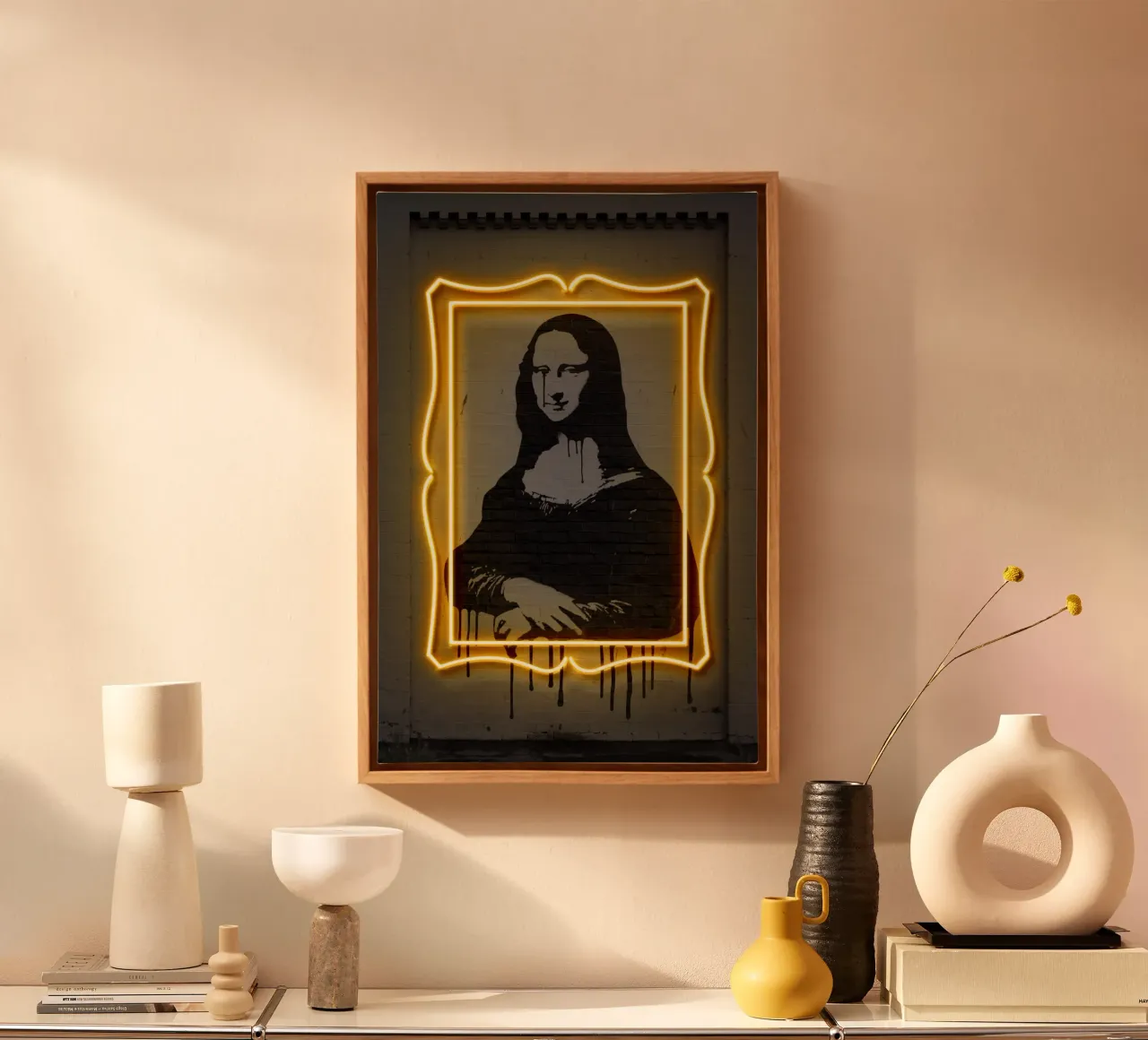 Mona Lisa tela con Cornice a cassetta da Octavian