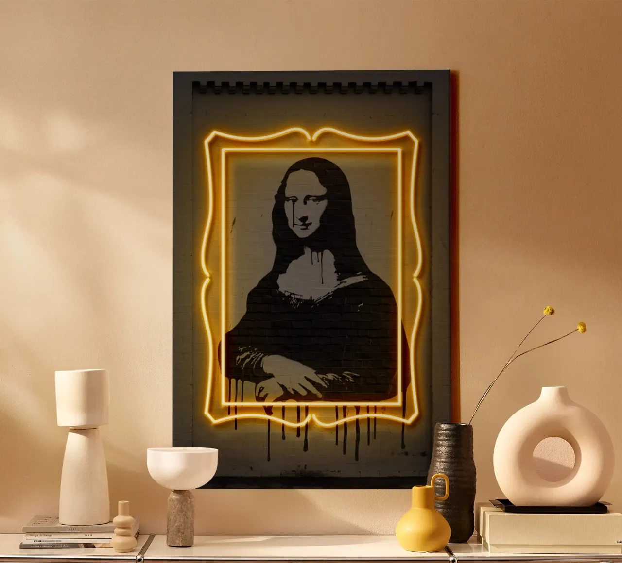 Mona Lisa tela con Cornice a cassetta da Octavian