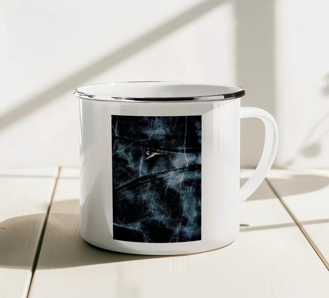 Sail Away enamel mug by Airpixels