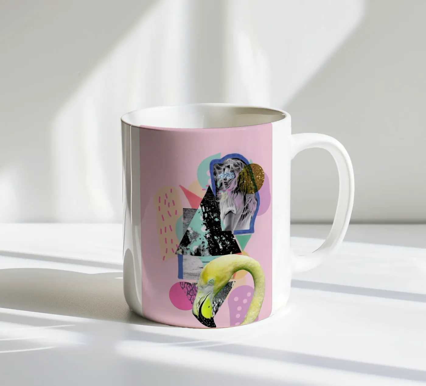 Flamingoland ceramic mug by Vasare Nar